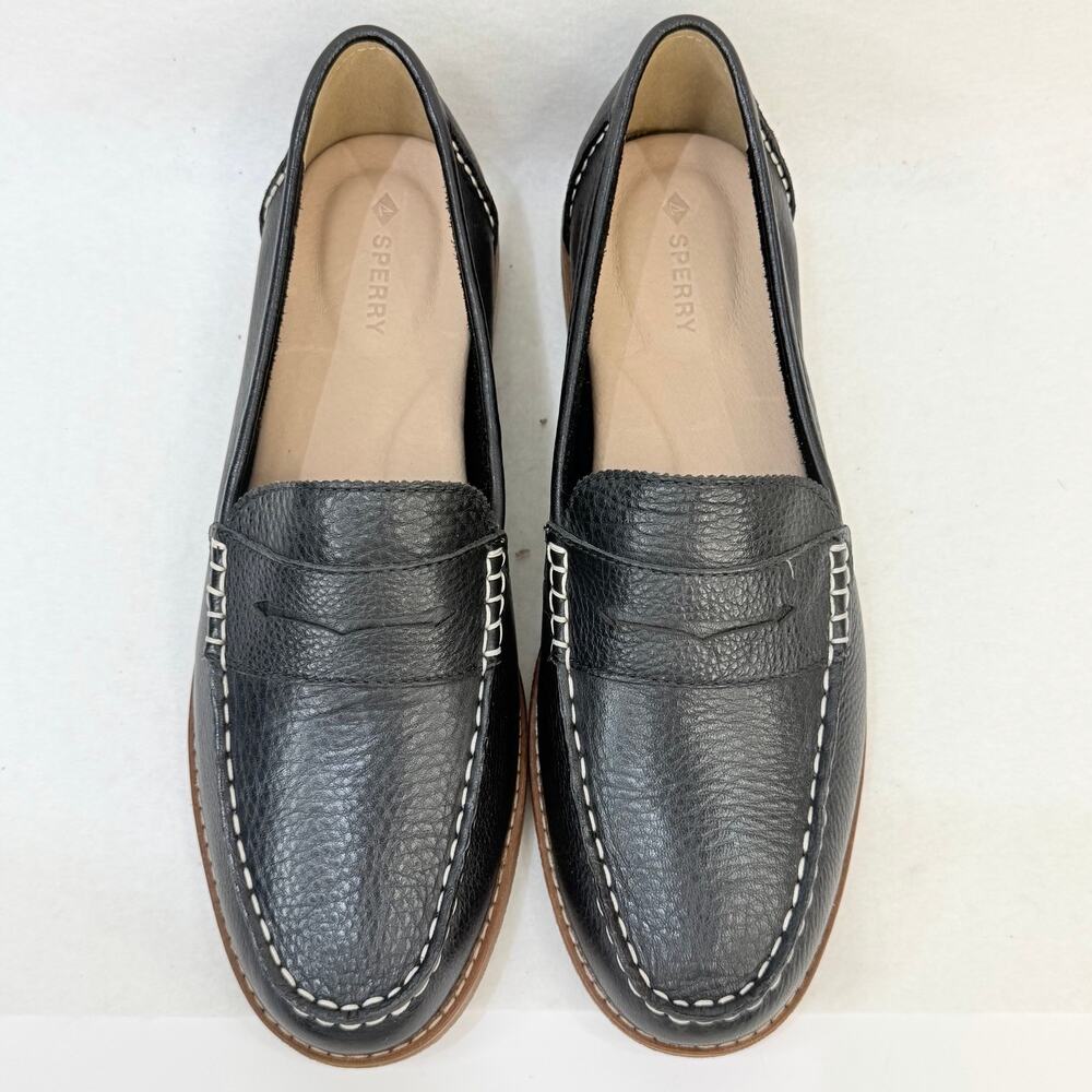 NEW Sperry Womens Seaport Leather Penny Loafer Classic Style Moc Toe Size 9.5 M - Picture 5 of 12